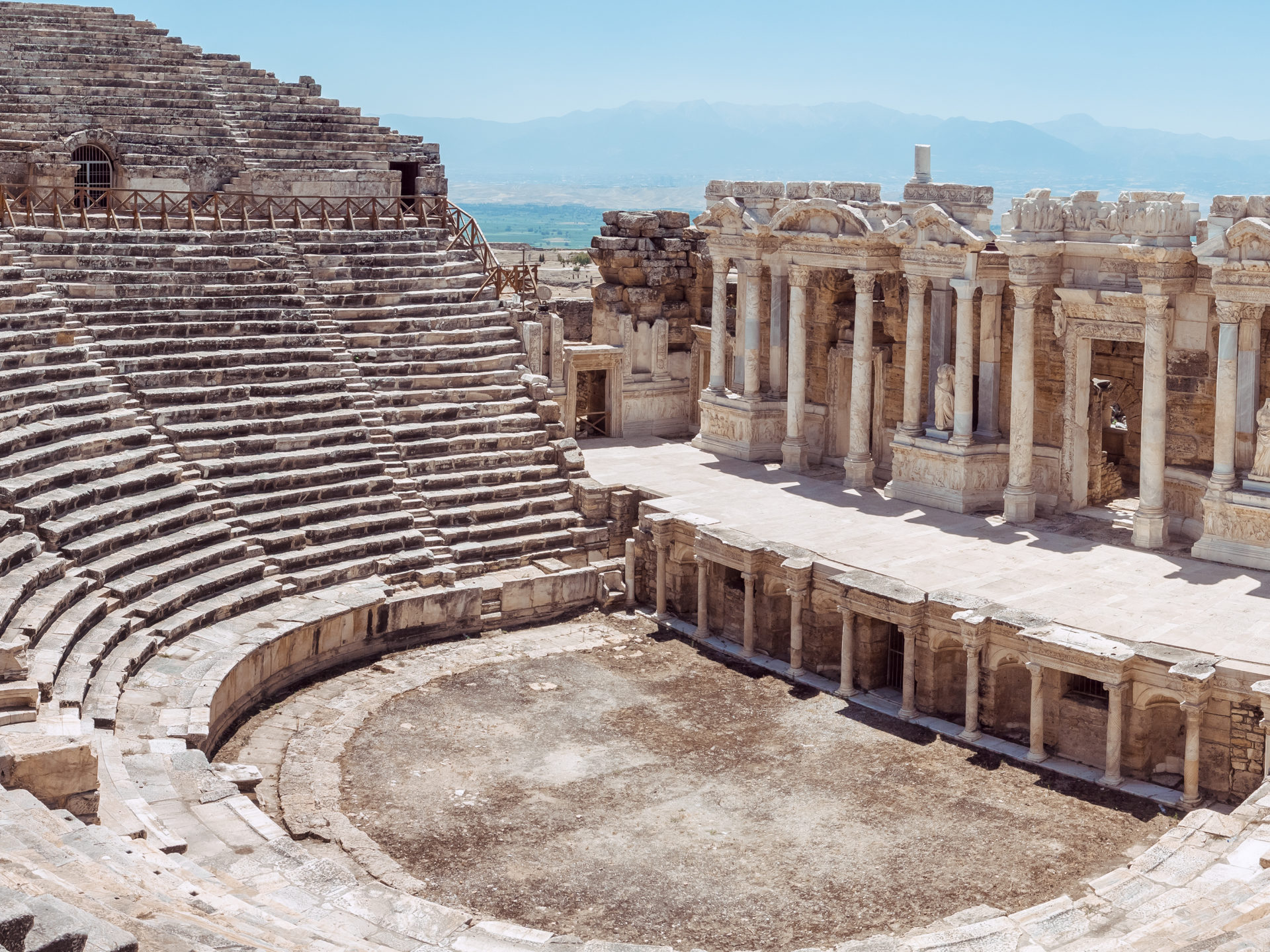 Hierapolis City Ruin in Turkey in Pamukkale.  Nature of Healing